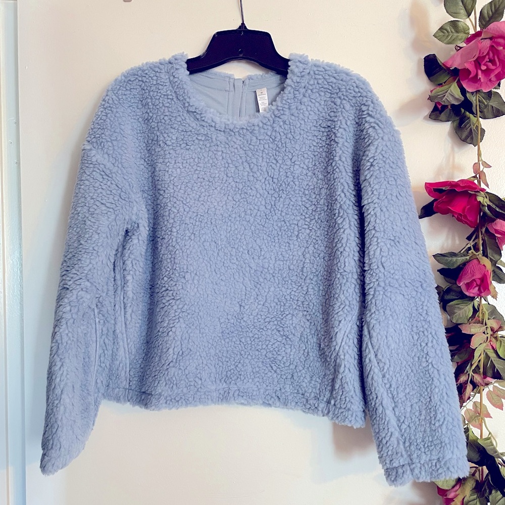Lululemon Wool Whenever Crew Sweater Chambray Pullover